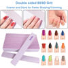 Picture of 80/80 Grit Nail Files, Emery Boards Nail File for Acrylic and Gel Nails, Coarse Nail File Double Sided 80 Grits Emory Professional Filers Reusable Washable Manicure Square Gray