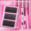 Picture of Focipeysa Fluffy Lash Extension Kit 70D 80D 90D Thick Lash Extension Kit 10-18mm Wispy Lash Clusters Individual Lashes Kit with Lash Bond and Seal for DIY Lash Extension at Home