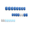 Picture of Curvlife Press on Nails Acrylic Fake Nails with Design Full Cover False Nails for Women Reusable Nail Kit with Nail Glue Adhesive Tabs Nail File (Ocean Blue, 24pcs)