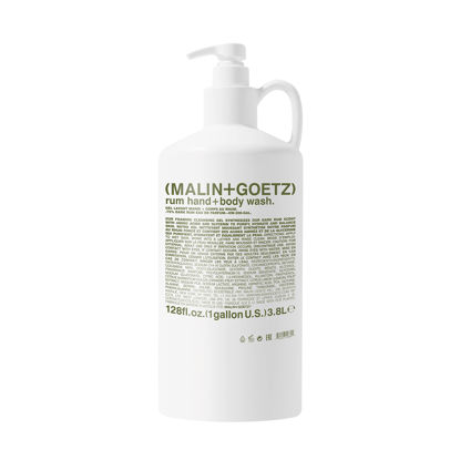 Picture of MALIN+GOETZ Rum Hand & Body Wash, 128 Fl. Oz. - Men & Women Natural Body Wash For All Skin Types, Foaming Hydrating Cleansing Gel, Cruelty-Free & Vegan