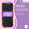 Picture of KECUCO 30Pcs Black Satin Hair Scrunchies, Silk Hair Ties for Women Girls Hair Accessories Gift, Value Package, Premium Material, Non-Slip Design, Pain-Free, Damage-Free (Black, 30 Count)
