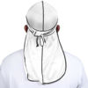 Picture of ForceWave Silky Durag for Men Wave Cap Satin Dorag for Men Women 360 Wave (White with Black Seam)