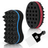 Picture of Supaze 3Pcs Hair Styling Set for All - Curl Brush, Twist Sponge for Textured Hair with Metal Pick