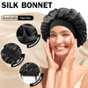 Picture of Doitory Satin Bonnet Silk Bonnet for Sleeping, Double Layer Silk Sleep Cap for Men & Women, Soft Satin Lined Bonnet for Natural & Curly Hair(Black)