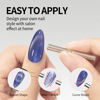 Picture of MAYCHAO 15ML Cat Eye Gel Nail Polish 1Pc Blue Shimmer Nail Polish with Magnet Soak off Holographic Magnetic Gel Polish for Nail Art Manicure Salon DIY at Home, 0.5 OZ