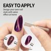 Picture of MAYCHAO 15ML Cat Eye Gel Nail Polish 1Pc Purple Shimmer Gel Polish with Magnet Soak off Holographic Magnetic Nail Polish for Nail Art Manicure Salon DIY at Home, 0.5 OZ
