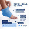 Picture of Dr. Frederick's Original Moisturizing Fuzzy Heel Socks - 2 Pairs - Cozy Gel-Lined Sleep Socks for Women & Men - Soothing Dry, Cracked Feet - Cracked Heel Repair - Heal Dry Heels - Blue Haven