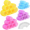 Picture of Cludoo 46pcs Hair Curlers Rollers, Jumbo Big Hair Roller Sets with Stainless Steel Duckbill Clip, 4 Size Self Grip Hair Curlers Rollers for Long Medium Short Thick Fine Thin Hair Bangs Volume