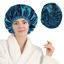 Picture of Years calm Silk Bonnet for Sleeping Women, Double Layer Soft Ajustable Elasticity Band Satin Bonnet for Sleeping Hair - Sleep Shower Caps (Blue)