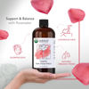 Picture of HBNO California Bottled Organic Rose Water for Face Huge 16 fl oz (480ml) Value Size - USDA Certified Organic Rose Water for Face - Pure Rose Water for Hair - Rosewater for Skincare, Haircare
