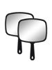 Picture of Gladmart Hand Mirror Salon Barber Hairdressing Handheld Mirror with Handle(Square,Black,7.4 x 10.3 inches,Pack of 2), Black&black