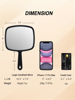Picture of Gladmart Hand Mirror Salon Barber Hairdressing Handheld Mirror with Handle(Square,Black,7.4 x 10.3 inches,Pack of 2), Black&black