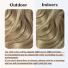 Picture of SARLA Ombre Invisible Wire Hair Extensions with 3 Clips Long Synthetic Wavy Curly Hairpiece Adjustable Transparent Headband for Women 18 Inch Brown to Ash Blonde