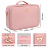 Picture of Relavel Travel Makeup Train Case Makeup Cosmetic Case Organizer Portable Artist Storage Bag with Adjustable Dividers for Cosmetics Makeup Brushes Toiletry Jewelry Digital Accessories