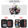 Picture of Relavel Travel Makeup Train Case Makeup Cosmetic Case Organizer Portable Artist Storage Bag with Adjustable Dividers for Cosmetics Makeup Brushes Toiletry Jewelry Digital Accessories