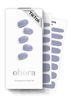 Picture of ohora Semi Cured Gel Nail Strips (N Cream Cloud) - Purple, Solid, Works with Any UV/LED Nail Lamps, Salon-Quality, Long Lasting, Easy to Apply & Remove - Includes 2 Prep Pads, Nail File & Wooden Stick