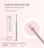 Picture of MelodySusie Cuticle Clean Nail Drill Bit 3/32'', Professional Safety Carbide Under Nail Cleaner Nail Bit for Cuticle Dead Skin Nail Prepare, Two Way Rotate, Manicure Nail Salon Supply(Silver, Coarse)