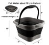 Picture of DoroSun Collapsible Foot Tub Feet Soaking Spa Bath with Massager Acupoints for Circulation, Plastic Inflatable Feet Soak Basin Foldable Foot Soaker Bucket Footbath Bowl Tools for Men Adults, Black