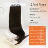 Picture of Full Shine 28 Inch Clip in Hair Extensions Real Human Hair Dark Brown Clip in Extensions Triple Weft Invisible Hair Extensions for Women Brown Real Hair Extensions Clip ins Brazilian Hair 7 Pcs