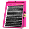 Picture of VEYESBEAUTY Lash Clusters Fluffy Individual Lash Extensions Xtreme 3D Layered Volume Eyelashes Thin & Invisible Band Wispy Faux Mink Lash Newbie's Five-Second Mixed Length 10-18mm