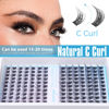 Picture of Short Lash Clusters Wispy C Curl Eyelash Clusters 10-12MM Individual Eyelashes Natural Cluster Eyelash Extensions Natural Looking Cluster Lashes by Geeneiya（154PCS, C Curl, 10-12mm)
