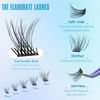 Picture of Short Lash Clusters Wispy C Curl Eyelash Clusters 10-12MM Individual Eyelashes Natural Cluster Eyelash Extensions Natural Looking Cluster Lashes by Geeneiya（154PCS, C Curl, 10-12mm)