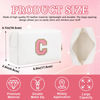 Picture of Personalized Initial Letter Patch Makeup Bag, Preppy Portable Chenille Letter Cosmetic Bag with Zipper, PU Leather Waterproof Travel Toiletry Bag Monogram Make Up Pouch for Women Girls(Letter C)