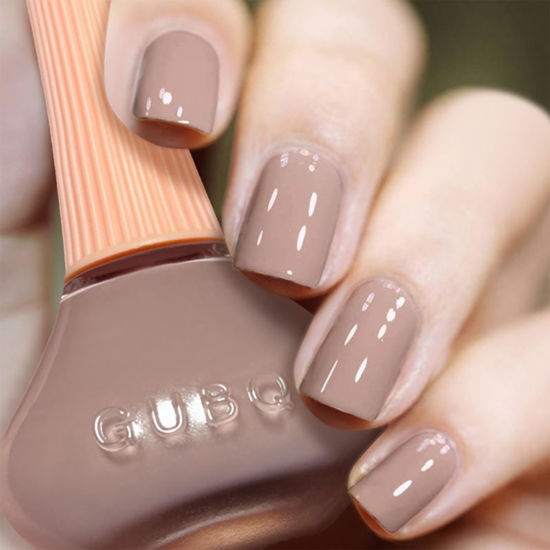 Picture of COSMOO Light Coffee Nail Polish, 12ml Elegant Quick Dry Nail Lacquer for Nail Art Varnish, 0.41 fl oz Fast Drying Nail Polish