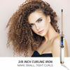 Picture of 9mm Curling Iron Professional, 3/8 Inch Ceramic Tourmaline Curl Wand Barrel, Hair Curler Iron for Long & Short Hair,Glove Include, Gold