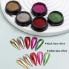 Picture of Chrome Nail Glitter Powder Set, 18 Colors Silver Black Red Green Metallic Effect Mirror Powder for Nails with Brushes, Pearl White Chrome Powder for Nails, Glazed Donut Nail Art, Manicure Supplies