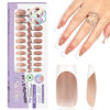 Picture of SAVILAND Press On Nails for Women: Long Square 160PCS Natural Acrylic Press On Nails Nude French Tip Nails Sturdy & Long-lasting Press on Nails Soft Gel X Nail Tips for Extension DIY Nail Art