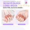 Picture of SAVILAND French Tip Press On Nails 160 Pcs: 4X Press On French Tip Nails Pre-Shaped Long Coffin Full Cover French Gel Nail Tips Soft Matte Gel X Nail Tips for DIY Nail Extensions Nail Art Gifts