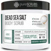 Picture of pureSCRUBS Premium Eucalyptus Body Scrub Set - Large 16oz Dead Sea Salt Body Scrub With Infused Essential Oils & Nutrients, Includes Wooden Spoon, Loofah & Oatmeal Exfoliating Bar Soap