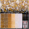 Picture of 9000PCS Flatback Pearls and Rhinestones for Crafting, White Brown 3-10mm Resin Rhinestones and Half Pearls for Bedazzling, Nail Art and Dec with 3pcs B7000 Jewelry Glue, Tweezer and Pickup Pencil