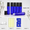 Picture of sungwoo 12 Pack Essential Oil Roller Bottles, 10ml Blue Glass Roller Bottles with Stainless Steel Roller Balls and Caps for Travel, Perfume and Lip Gloss