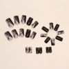 Picture of Press on Nails Short Square Acrylic Fake Nails with Apricot Design Full Cover False Nails Glossy Nude Glue on Nails Artificial Stick on Nails for Women 24Pcs (Pink Brown)