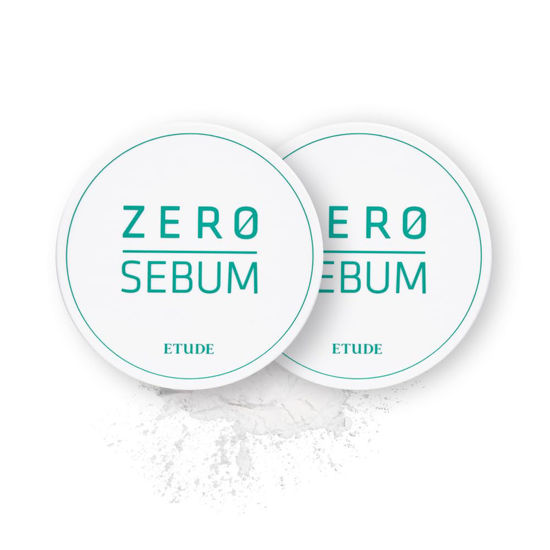 Picture of ETUDE Zero Sebum Drying Powder Duo Set 0.14 Ounce*2 (4g*2) | Lightweight Oil Control No Sebum Loose Face Powder with 80% Mineral | Long Lasting, Makes Skin Downy, Korean Makeup, Kbeauty