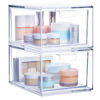 Picture of STORi Audrey Stackable Clear Bin Plastic Organizer Drawers | 2 Piece Set | Organize Cosmetics and Beauty Supplies on a Vanity | Made in USA