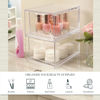 Picture of STORi Audrey Stackable Clear Bin Plastic Organizer Drawers | 2 Piece Set | Organize Cosmetics and Beauty Supplies on a Vanity | Made in USA