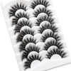 Picture of Mink Lashes MilyBest False Eyelashes Cat Eye Lashes Fluffy Faux Mink Lashes 3D Volume Pestañas Postizas Wispy Curly Lashes Look Like Extensions Strip Lashes Multipack