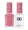 Picture of DND Gel Polish Set, Pink Collection, UV/LED Gel Polish and Air Dry Nail Lacquer, Matching Chip-Free Polish Duo, 722 Strawberry Cheesecake, 0.5 Fl Oz
