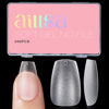 Picture of AILLSA Short Coffin Nail Tips 15 Sizes Matte Gel Nail Tips No Filed Soft Short Coffin Press on Nails Clear Full Cover Gelly Tips Fake Nails Extension Tips 240PCS with Storage Box