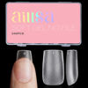 Picture of AILLSA Short Square Nail Tips 15 Sizes 240pcs Full Cover Soft Gel Tips Double Matte No Need Base Coat Fake Nail Tips for Press On Nail Extension