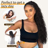 Picture of ORSUNCER Ponytail Extension Claw 26" Curly Pony Tail Clip in Claw Hair Extensions Fluffy Natural Looking Synthetic Hairpiece for Women Omber Grey