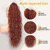 Picture of ORSUNCER Ponytail Extension Claw 30" Curly Pony Tail Clip in Claw Hair Extensions Fluffy Natural Looking Synthetic Hairpiece for Women Reddish Orange