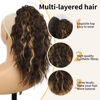 Picture of ORSUNCER Ponytail Extension 18" Curly Pony Tail Clip in Claw Ponytail Fluffy Natural Looking Synthetic Hairpiece for Women