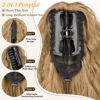 Picture of ORSUNCER Ponytail Extension Claw 18" Curly Pony Tail Clip in Claw Hair Extensions Fluffy Natural Looking Synthetic Hairpiece for Women Blonde Highlight