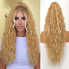 Picture of ORSUNCER Ponytail Extension Claw 26" Curly Pony Tail Clip in Claw Hair Extensions Fluffy Natural Looking Synthetic Hairpiece for Women Medium Blonde Highlights