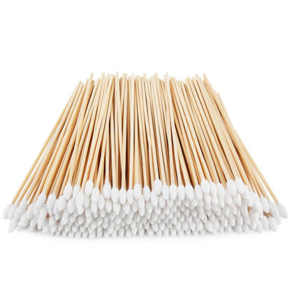 Picture of Yinghezu 200 Count Bamboo Cotton Swabs 6" Inch Long Pointed Cotton Swabs Cotton Tipped Applicator