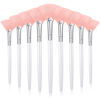 Picture of 9 Pieces Facial Brushes Fan Mask Brushes, Soft Facial Applicator Brushes Tools for Peel Glycolic Mask Makeup for Mud Cream (Pink, White)